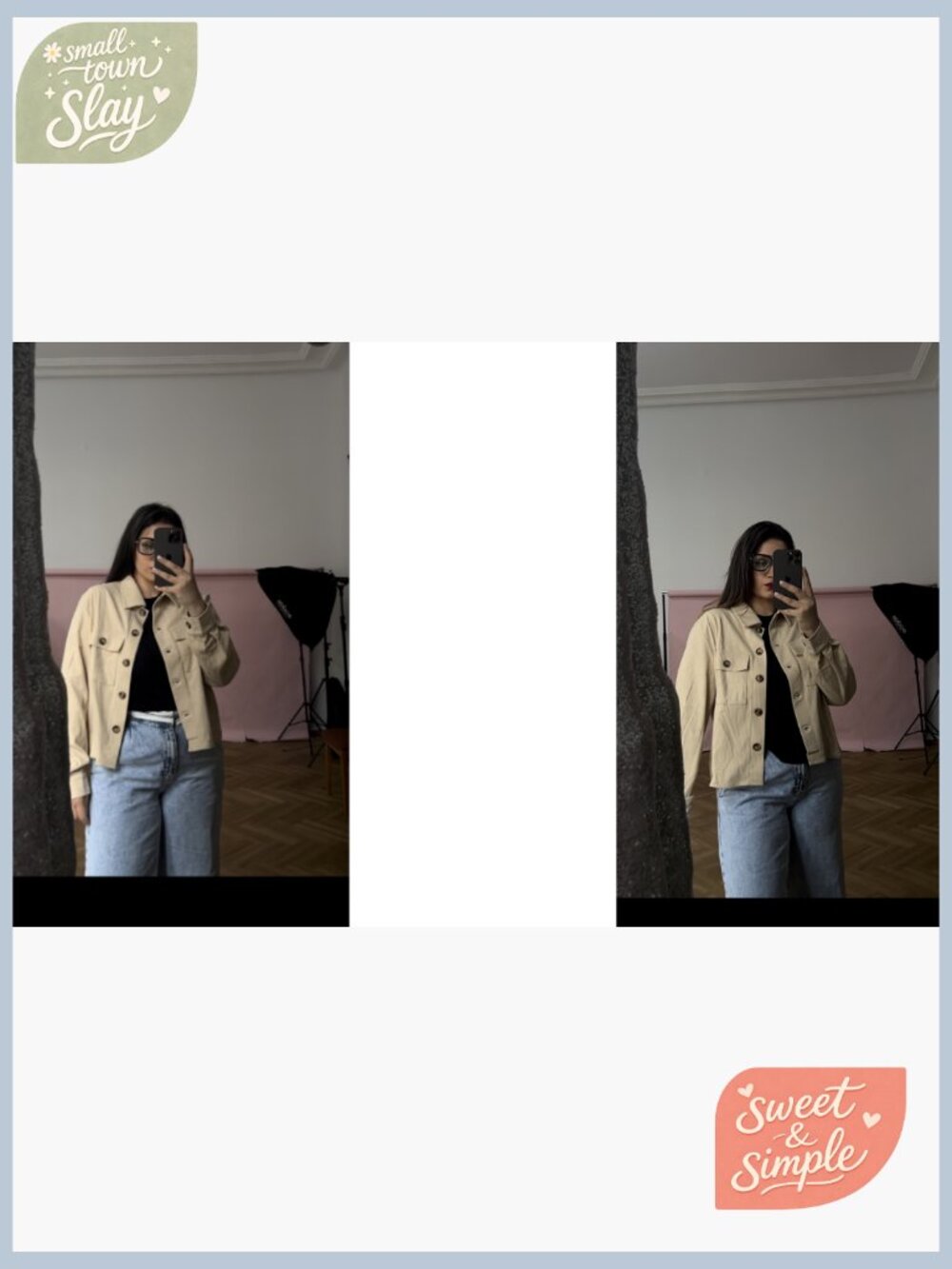Cropped Corduroy Shacket Button Down Long Sleeve Jacket Top Fall Layering - Picture 7 of 7